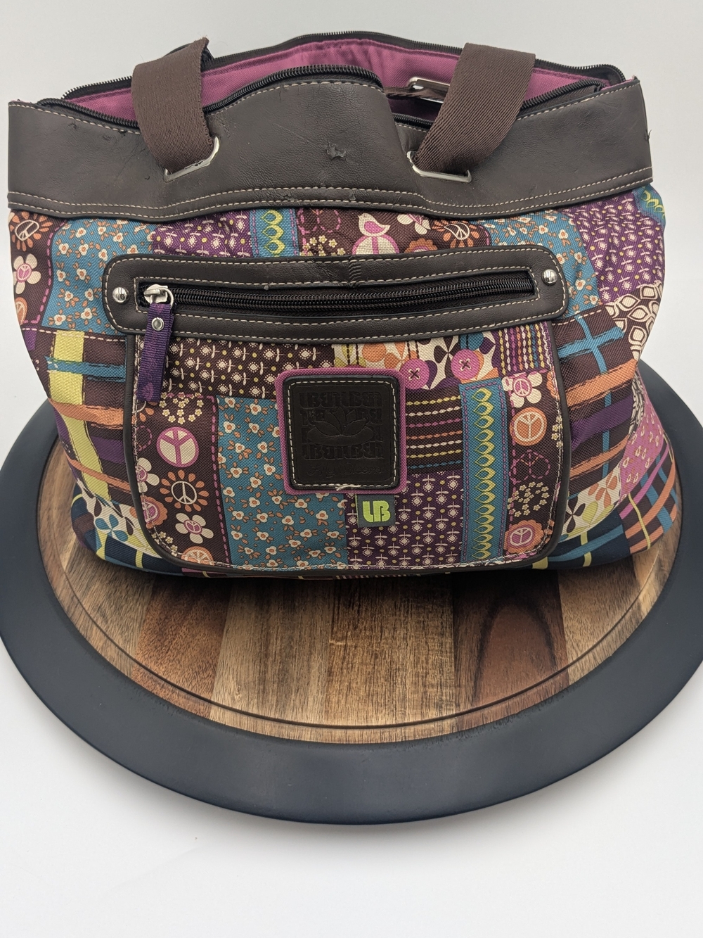 Lily Bloom Ally Bloom Patchwork Tote Bag Large Shoulder Purse Floral Peace Print